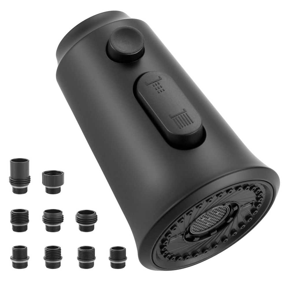 1/2 in. Kitchen Faucets Head with 3-Spray Modes in Matte Black price history on PriceWatchPro
