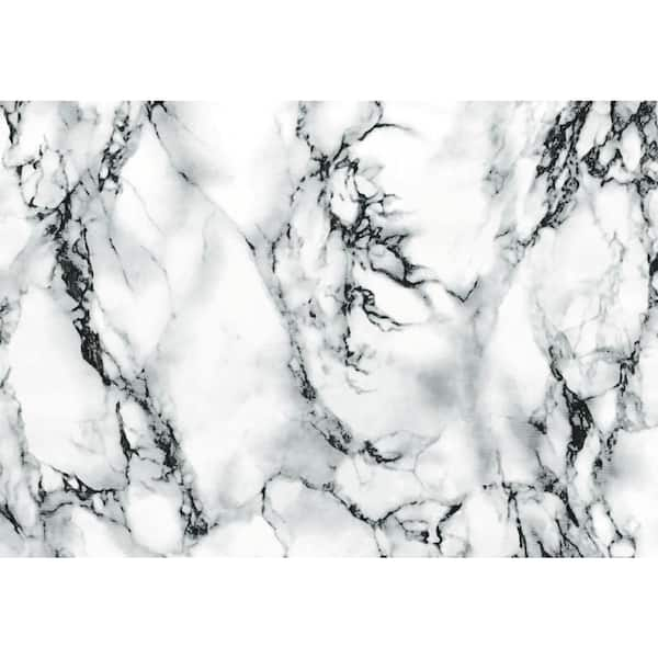 d-c-fix 26 in. x 78 in. Marble White Self Adhesive Vinyl Film for