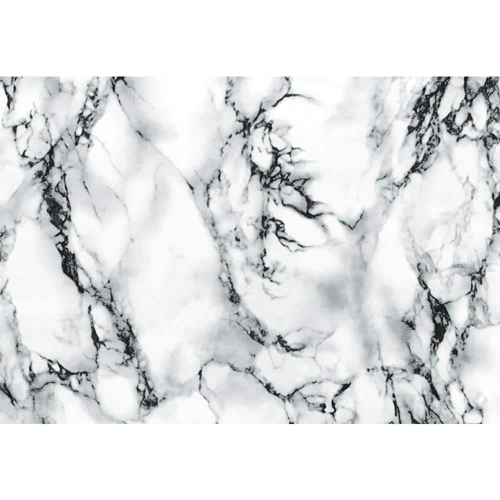 26.57 in. x 78.72 in. Marble White Adhesive Film