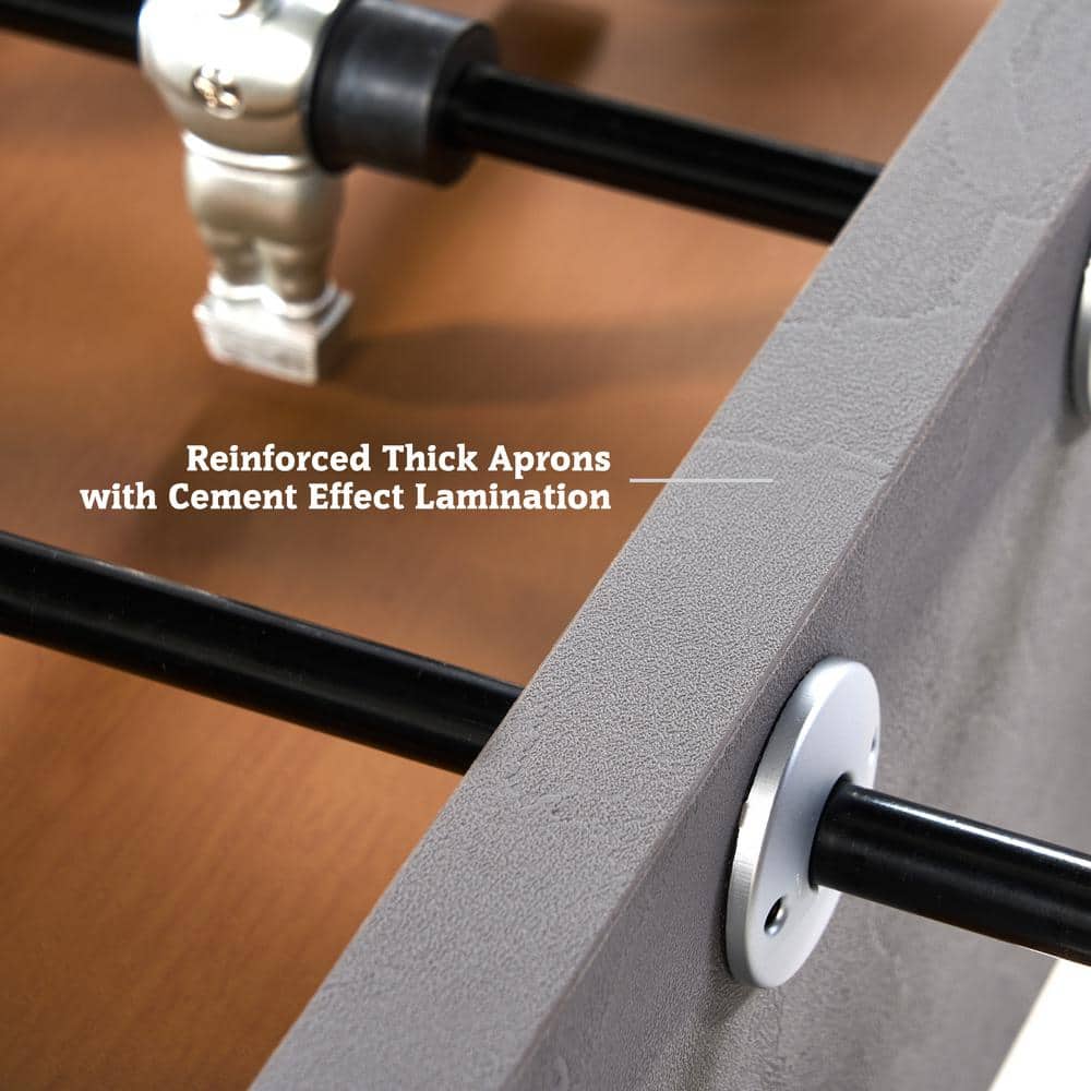 Kinwood 56" Gray and Wood Foosball Table with Chrome Rods