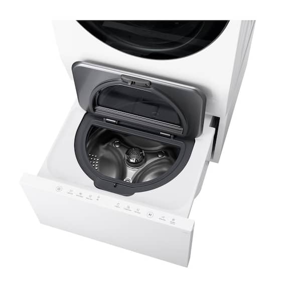 LG 24 in. 0.7 cu. ft. Sidekick Pedestal Washer with TWINWash System Compatibility in White