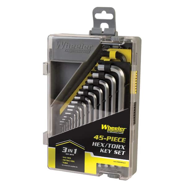 WHEELER Engineering 45-Piece SAE/Metric Hex and Torx Set