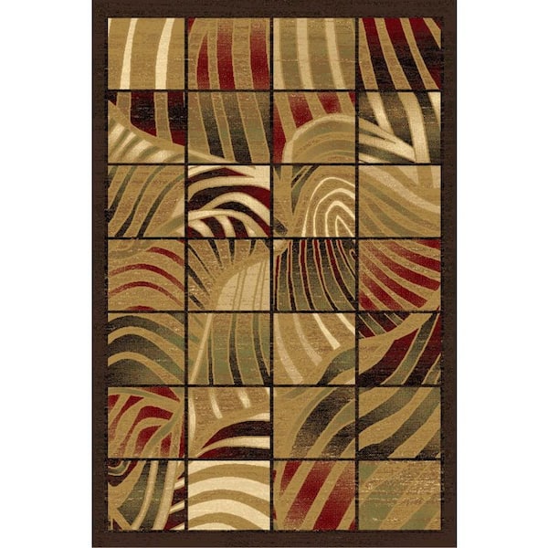 LA Rug Zebra Stripes Design Multi-color Melange Collection 8 ft. x 11 ft., Indoor Area Rug