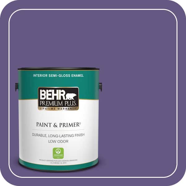 BEHR PREMIUM PLUS 1 gal. #640B-7 Berry Jam Semi-Gloss Enamel Low Odor Interior Paint & Primer