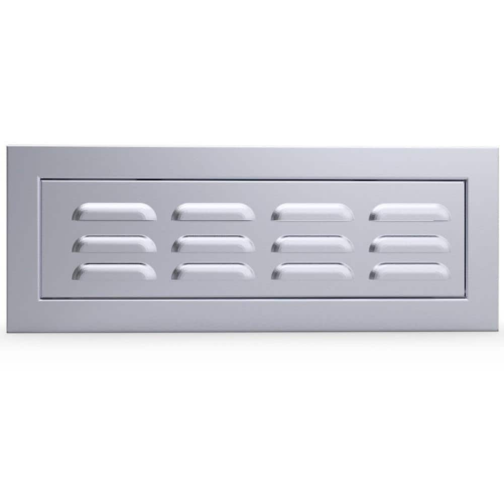 Sunstone Signature Series 18 in. x 3.25 in. x 6.5 in. Stainless Steel Vented Panel Door with Concealed Pressure Hinge