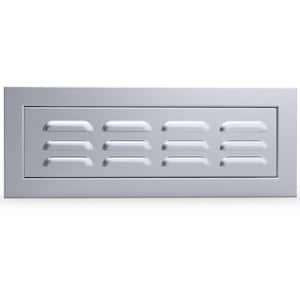 Signature Series 18 in. x 3.25 in. x 6.5 in. Stainless Steel Vented Panel Door with Concealed Pressure Hinge