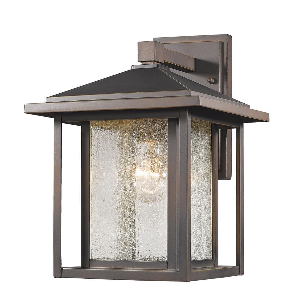Aspen Oil Rubbed Bronze Outdoor Hardwired Wall Sconce with No Bulbs Include