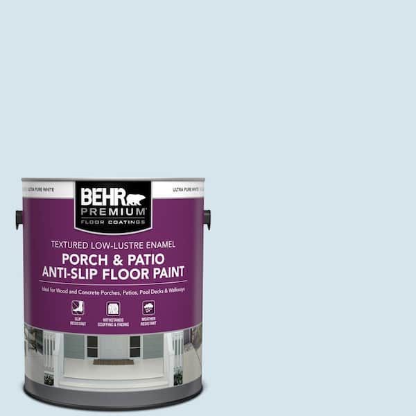BEHR PREMIUM 1 gal. #560C-1 Rain Water Textured Low-Lustre Enamel Interior/Exterior Porch and Patio Anti-Slip Floor Paint