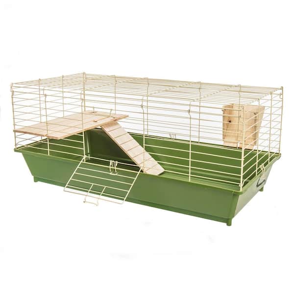 Ware Natural's Rabbit Cage with Wooden Shelf and Ramp 36 in. x 17.5