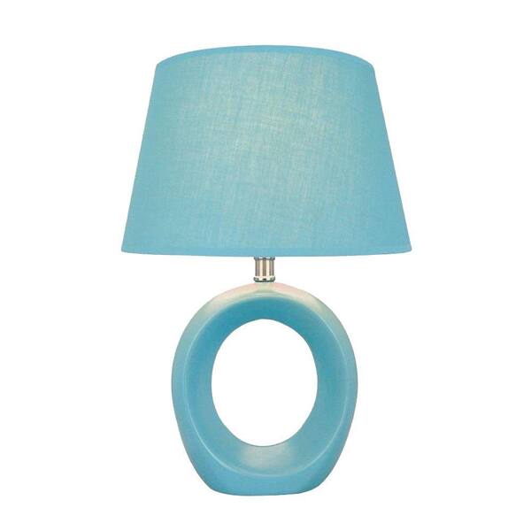 Illumine 15.8 in. Blue Table Lamp