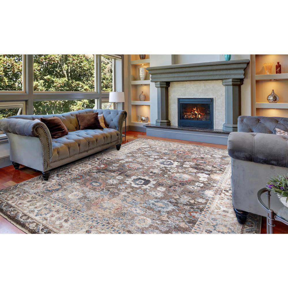 Elegant Pandora Handmade Synthetic Area Rug, 55"x39", Brown