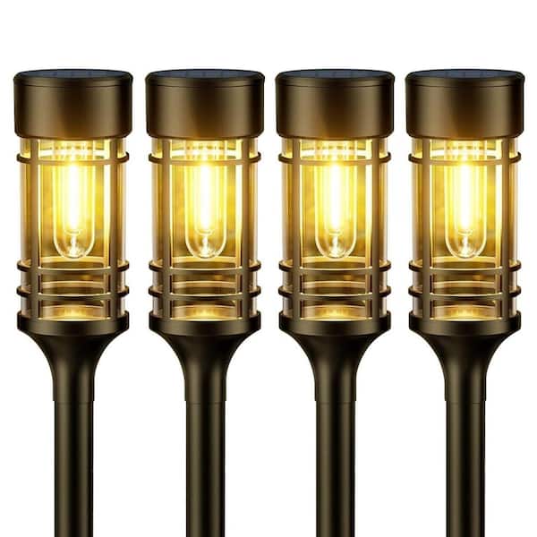 4 Pack Solar Pathway Lights Outdoor Waterproof for Yard Walkway Driveway Garden Decor