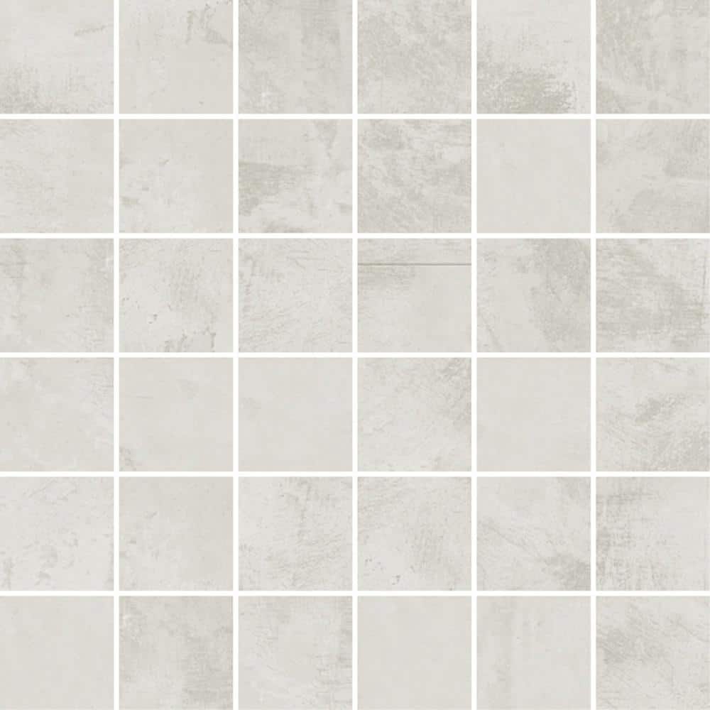 Aureate 12" White Porcelain Mosaic Wall and Floor Tile