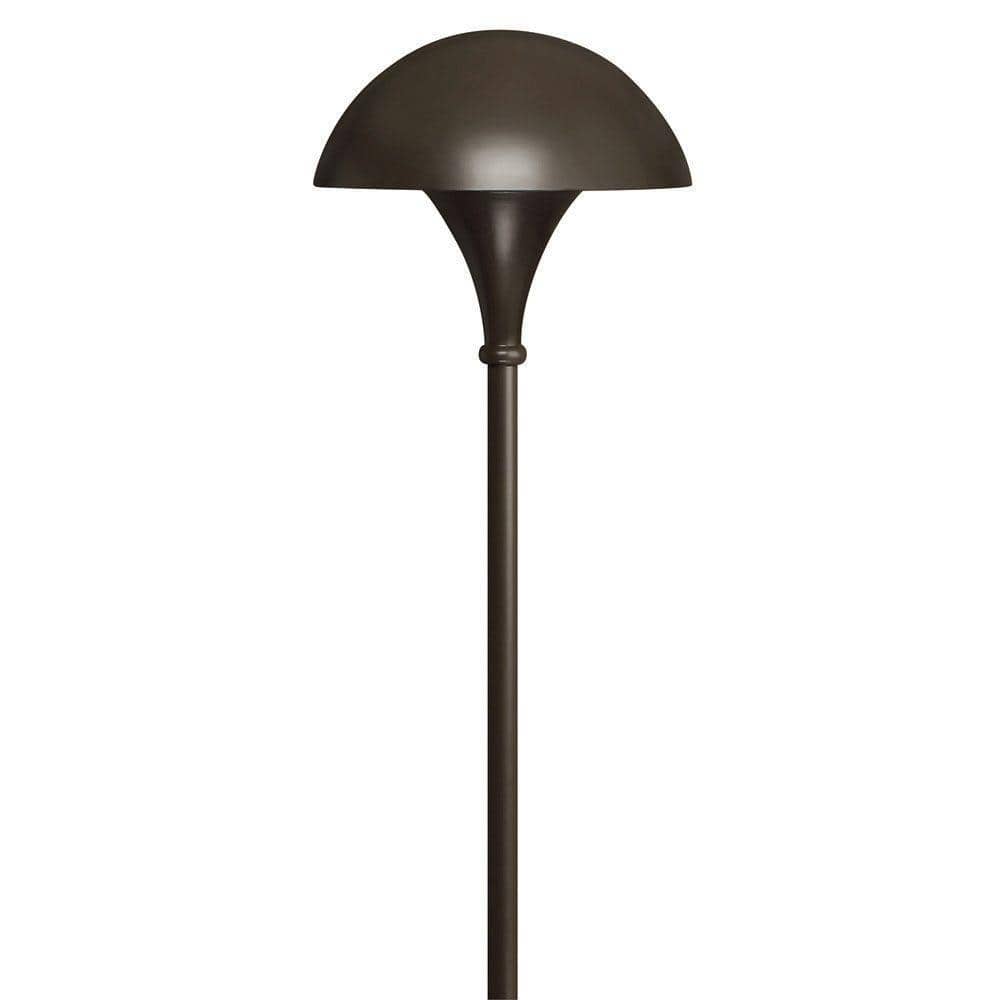 26" Bronze Aluminum Mushroom Pathway Light with Clear Acrylic Lens