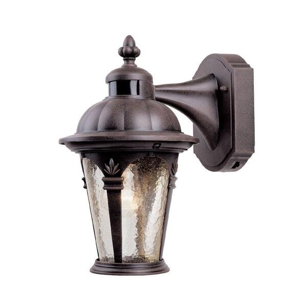 Designers Fountain Quintessence 1-Light Autumn Gold Outdoor Incandescent Security Light with Motion Detectors