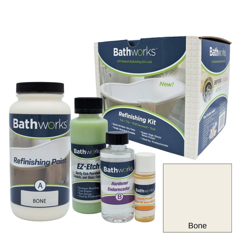 Bone High-Gloss Roll-On Sink Refinishing Kit (1/2 pt)