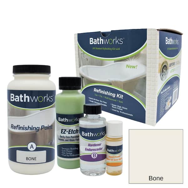 Bone High-Gloss Roll-On Sink Refinishing Kit (1/2 pt)