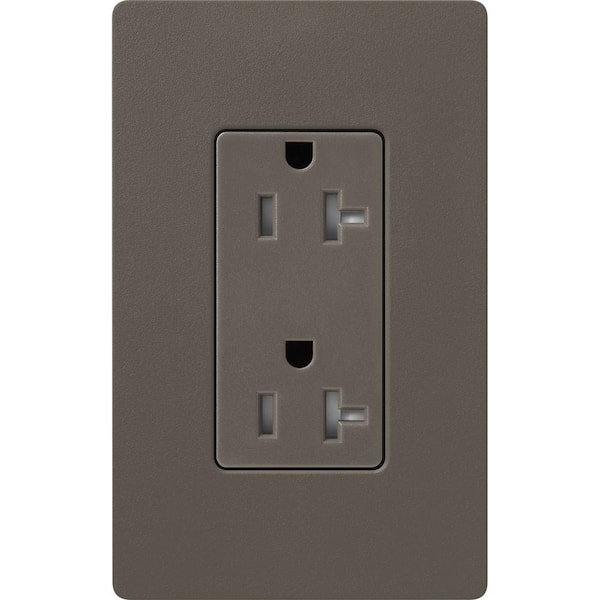 Claro 20-Amp Tamper-Resistant Duplex Receptacle, Truffle (SCRS-20-TR-TF)