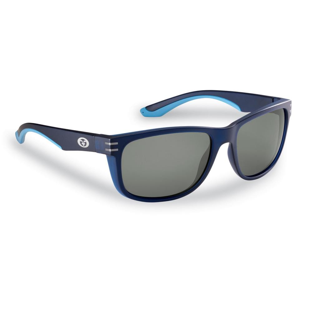 Flying Fisherman Double Header Polarized Sunglasses - Matte Navy/Smoke