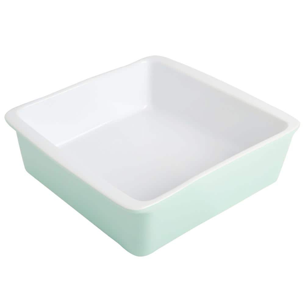 Mint Green Stoneware Square Baker 2.75 Qt.