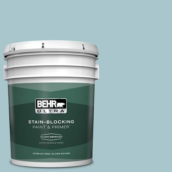 BEHR ULTRA 5 gal. #S450-3 Spring Storm Extra Durable Semi-Gloss Enamel Interior Paint & Primer