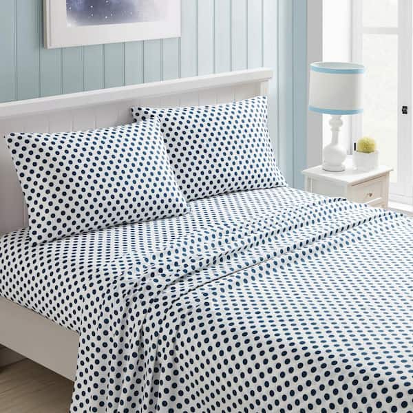 kute kids Twin Microfiber Minnie Navy Sheet Set