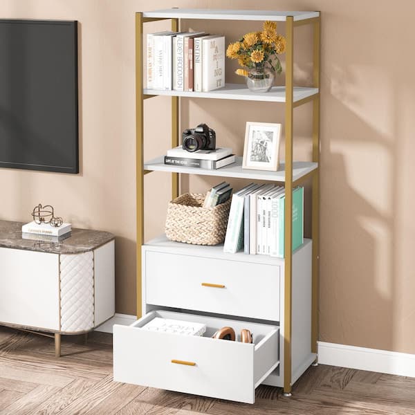 https://images.thdstatic.com/productImages/023b5c5a-a825-41a5-b6a8-fe3bc9fede55/svn/white-and-gold-tribesigns-way-to-origin-bookcases-bookshelves-hd-f1568-wzz-44_600.jpg