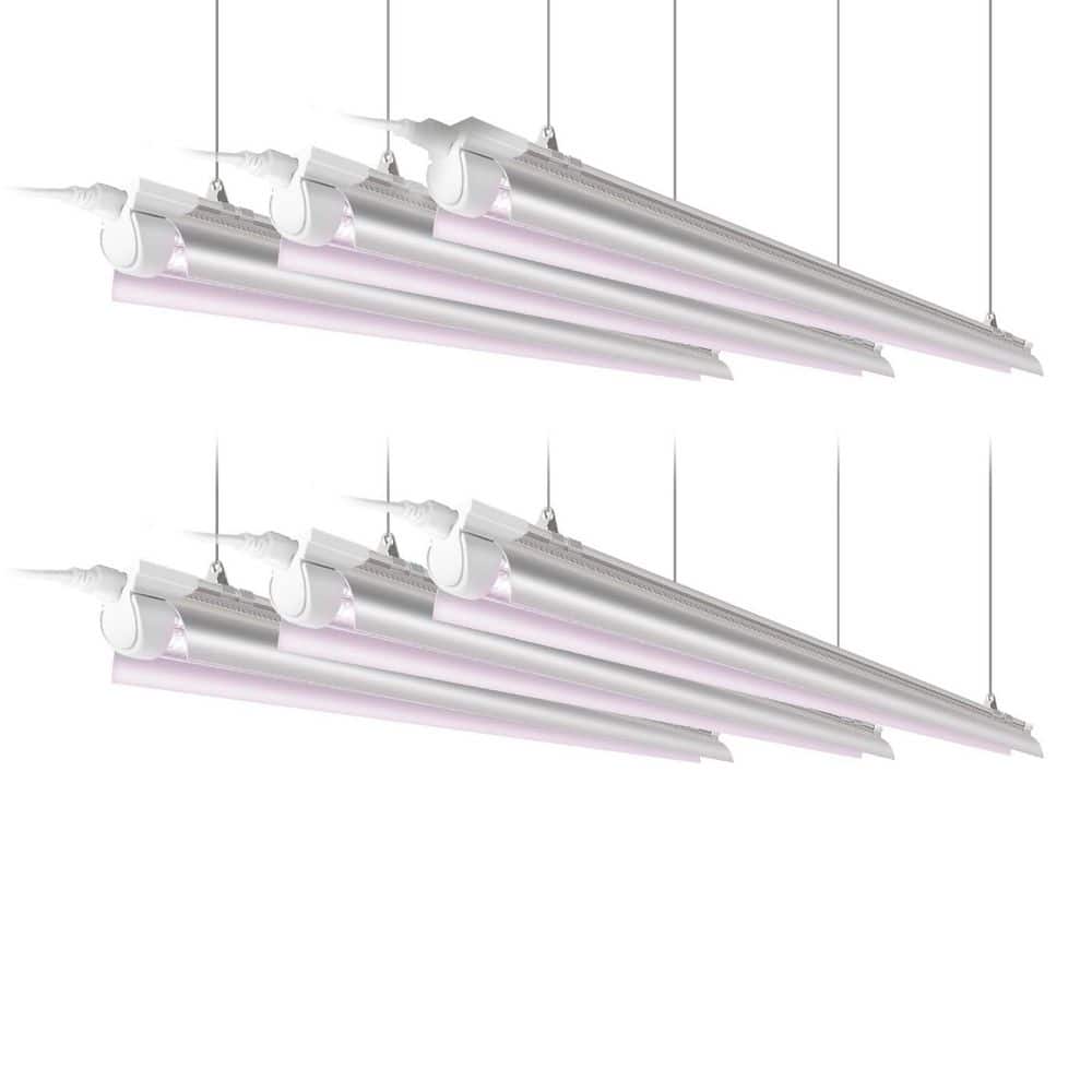 6-Pack 4 ft. T8 Grow Lights with ON/Off Switch & V-Shaped Reflector, 1400W Equivalent, Full Spectrum, Pinkish White price history on PriceWatchPro