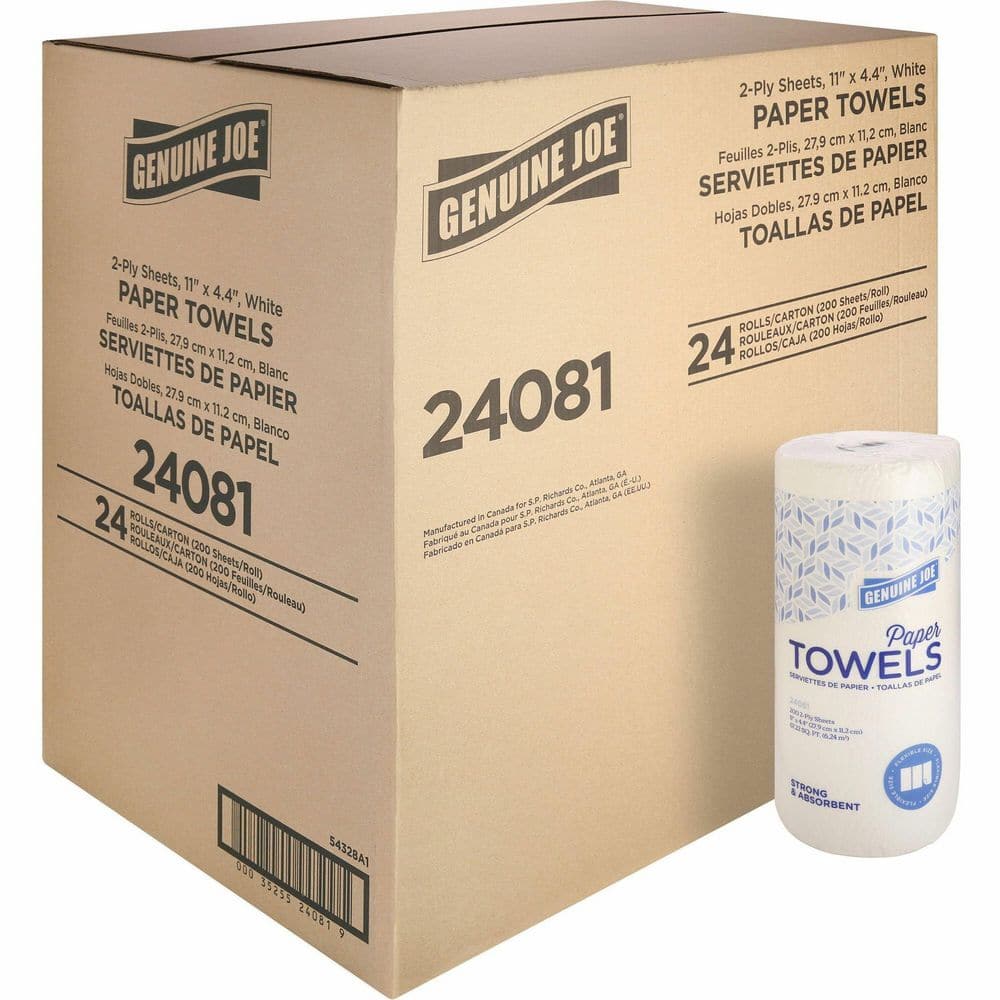 Genuine Joe Household Paper Towels Roll 2-Ply (100-Sheets per Roll