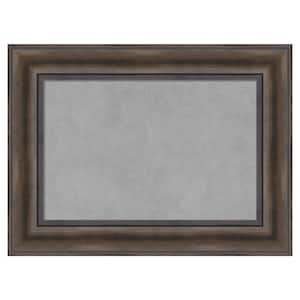 Rustic Pine Brown 23 in. x 17 in Framed Magnetic Board