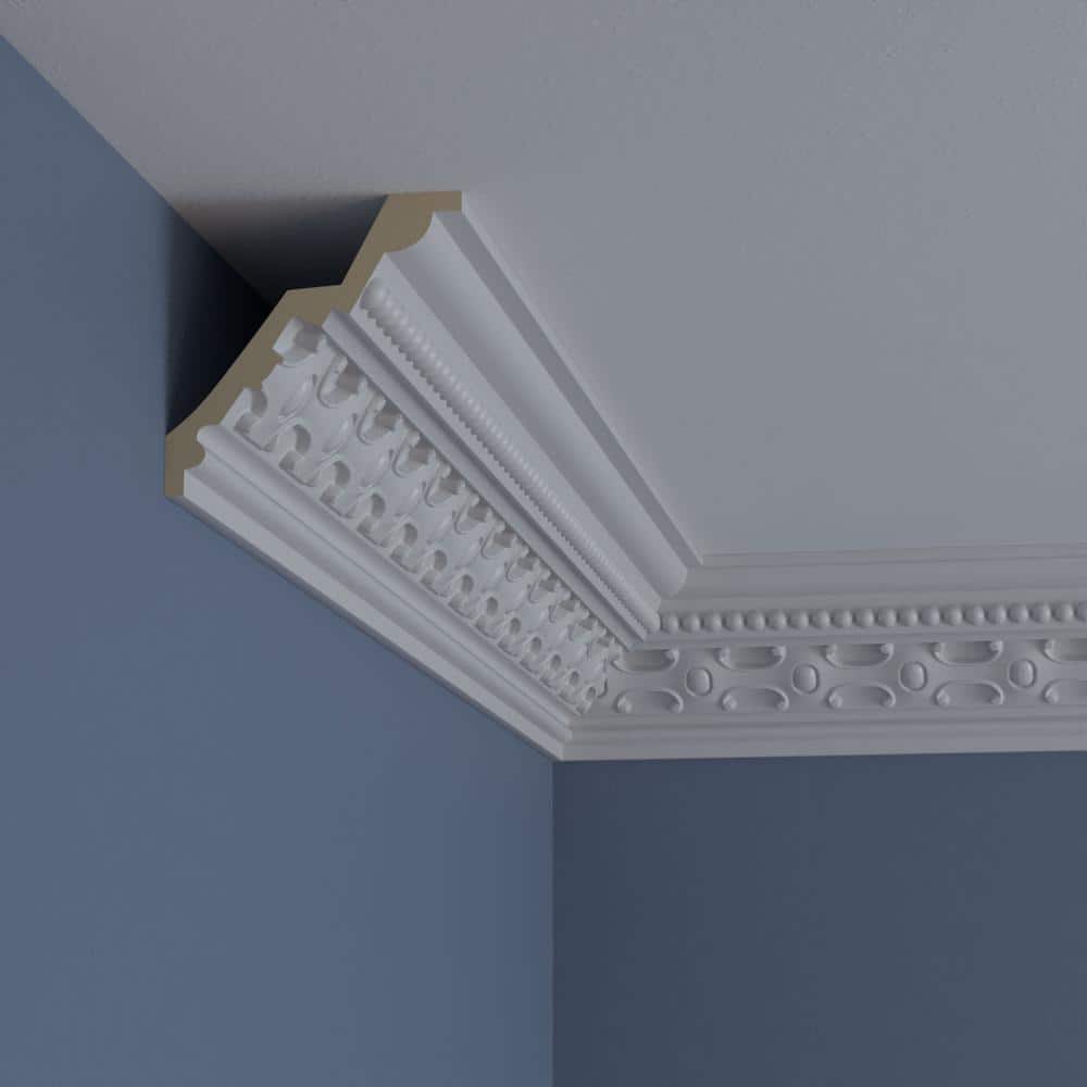 94.5" White Polyurethane Decorative Crown Moulding