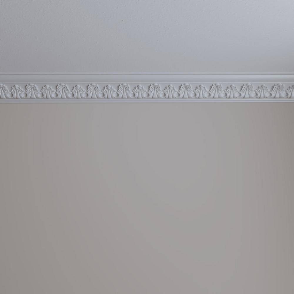 White Polyurethane Legacy Crown Moulding 94.5 inches