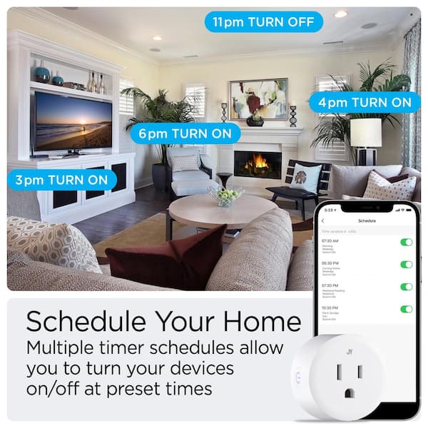 TORK Smart Dual Plug Indoor Wi-Fi 3-Prong 2-Outlets  Alexa and Google  Asst, Remote Access, Control/Scheduling WFIP2 - The Home Depot