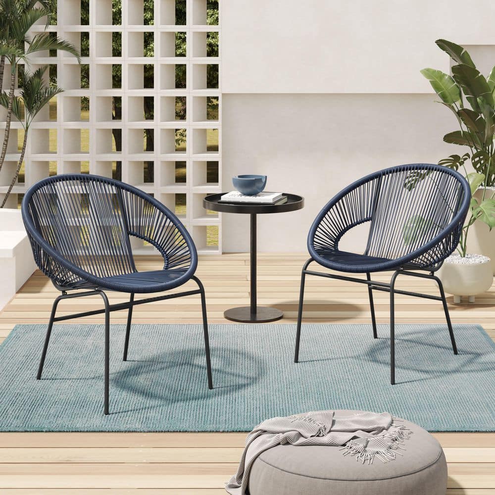 CORVUS Acapulco Blue Outdoor Lounge Chair (Set of 2) THC300115
