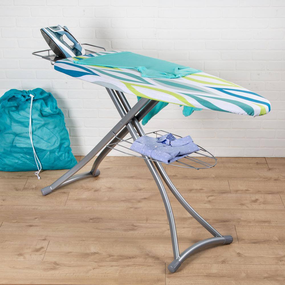 Honey-Can-Do Silver and Multi Oval Print Ironing Board with Rest