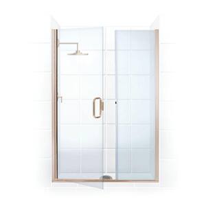 Illusion 44 in. to 45.25 in. x 70 in. Semi-Frameless Shower Door with Inline Panel in Brushed Nickel with Clear Glass