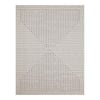 Hampton Bay Avondale Beige 7 ft. x 9 ft. Striped Indoor/Outdoor Area ...