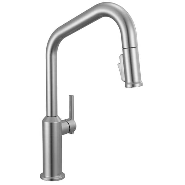 Cordova Arctic Stainless 17.06 in. H Pull Down Sprayer Kitchen Faucet with 360° Swivel Spout