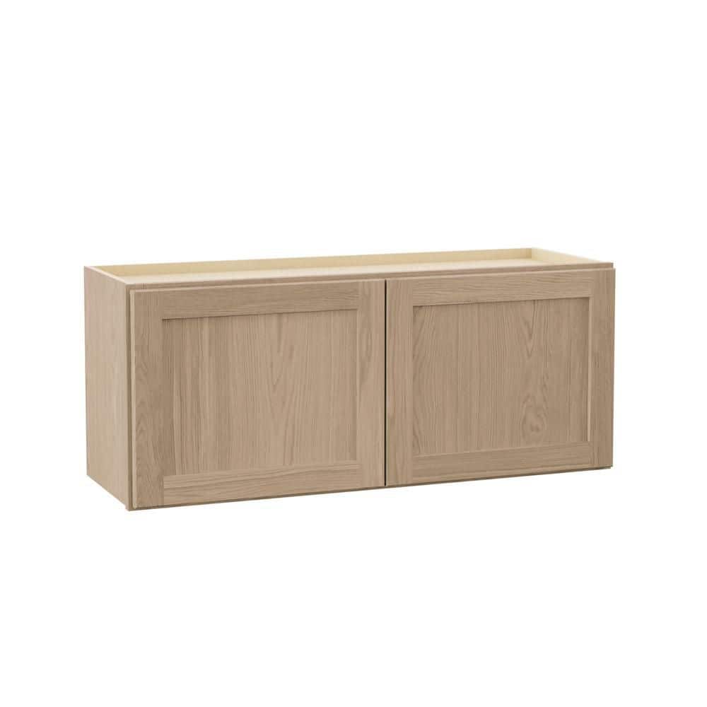 Sinclair 36 in. W x 12 in. D x 15 in. H Assembled Wall Bridge Cabinet in Shaker Light Oak price history on PriceWatchPro