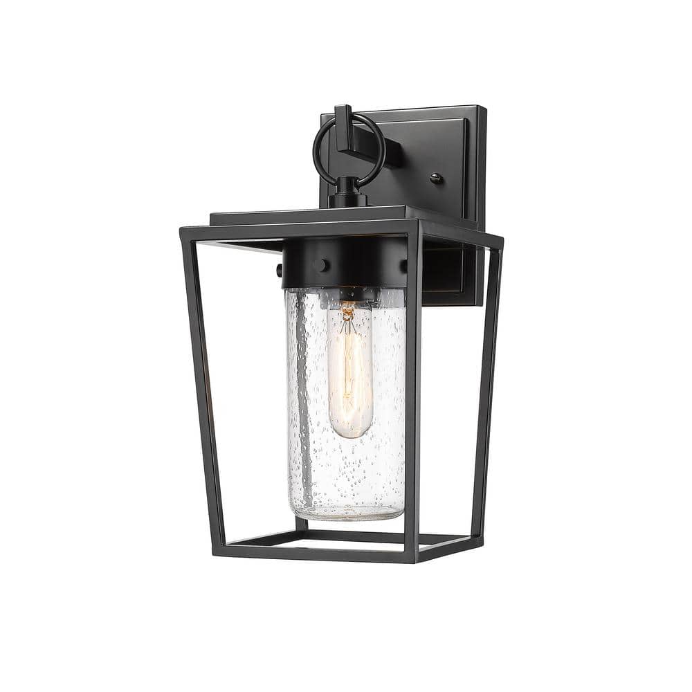 Sheridan Black Outdoor Hardwired Wall Sconce with No Bulbs Included