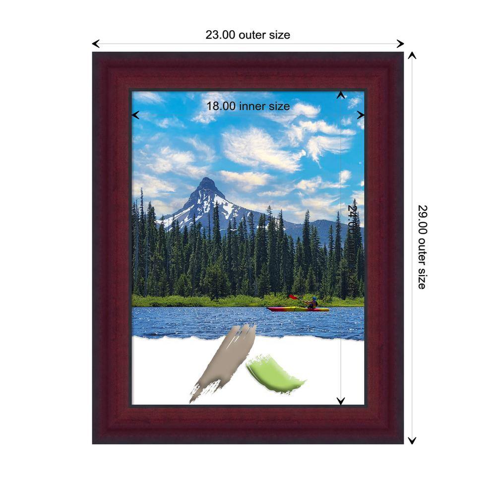 Classic Black and Cherry Wood Rectangular Wall Frame