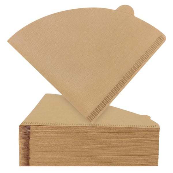 200 Count Unbleached Disposable Natural Paper Coffee Filters for Pour Over and Drip Coffee Maker
