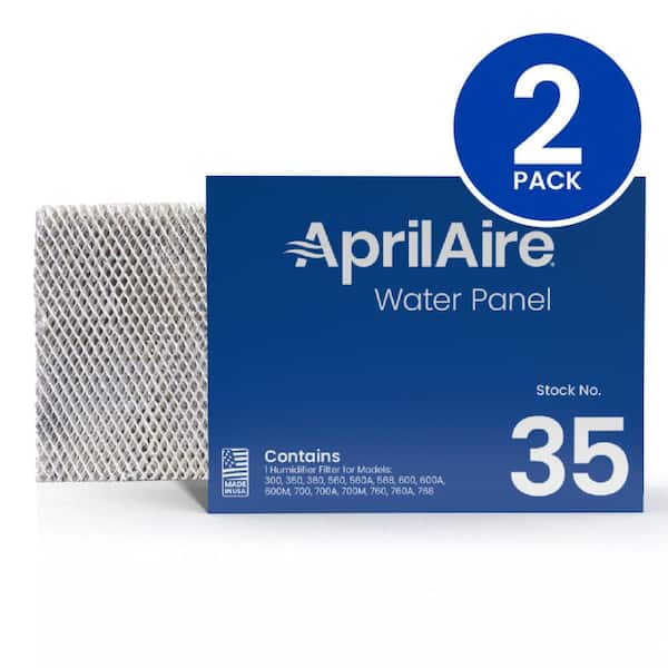 AprilAire 35 Replacement Water Panel for Whole-House Humidifier Models/Series 350,360,560,568,600,700,760,768 (2-Pack)