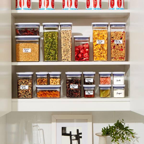 10pc White Airtight Food Storage Container Set Kitchen Pantry Dry Food Dispenser