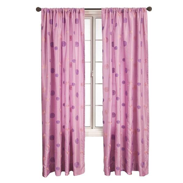 null Sheer Lilac Cirque Rod Pocket Curtain - 55 in.W x 84 in. L