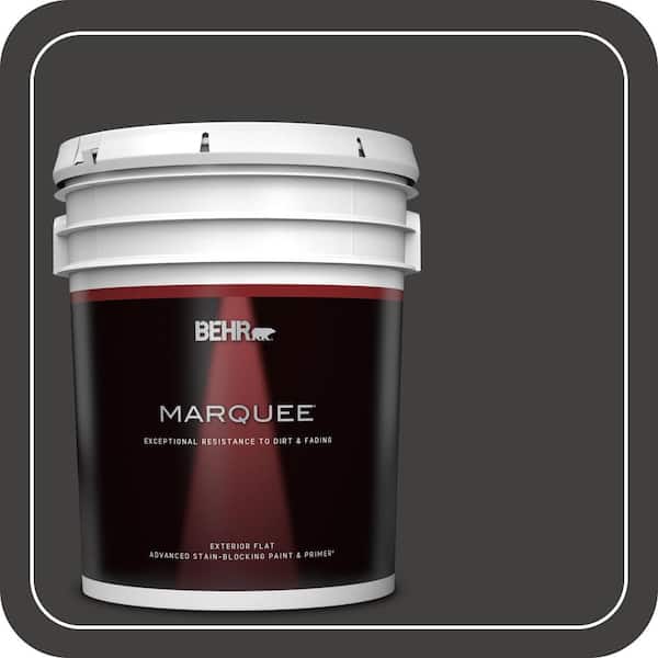 BEHR MARQUEE 5 gal. #N510-7 Blackout Flat Exterior Paint & Primer