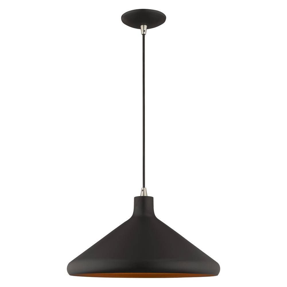 Black and Gold Aluminum Mini Pendant Light