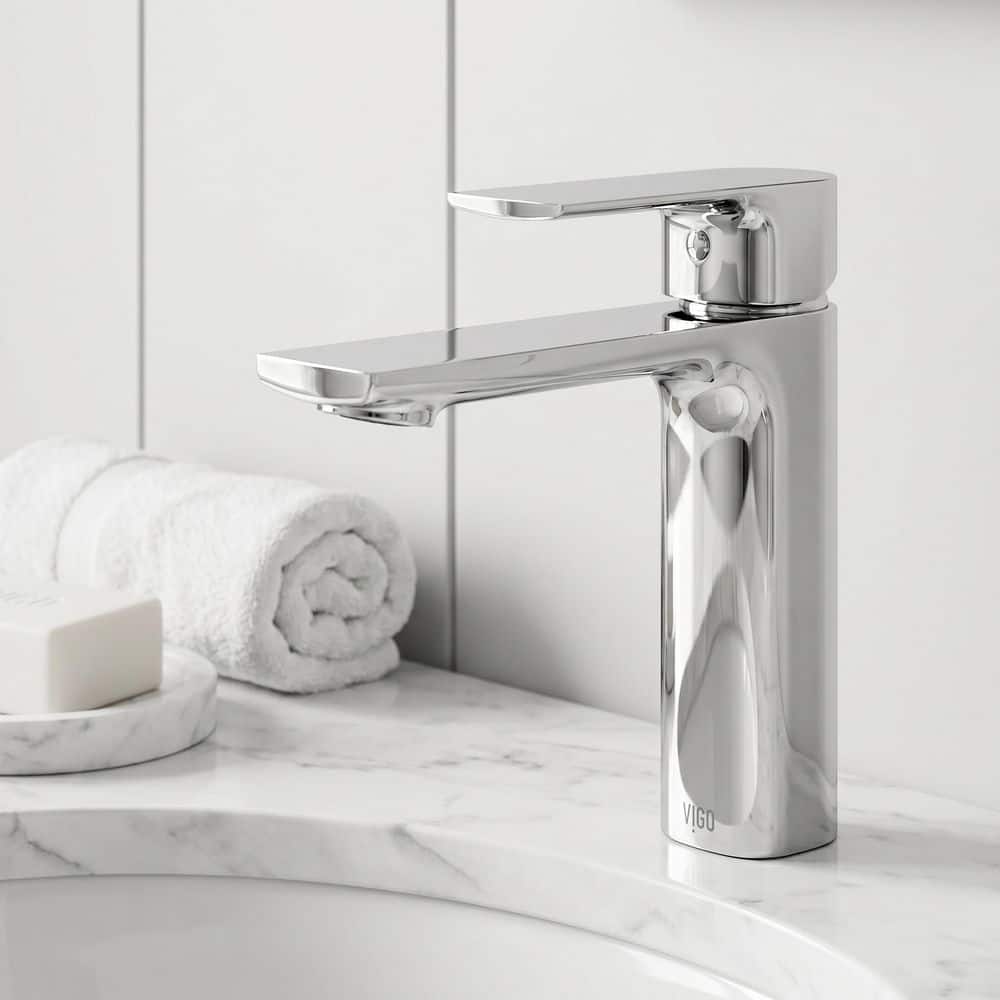 VIGO Davidson Single Handle Single-Hole Bathroom Faucet in Chrome