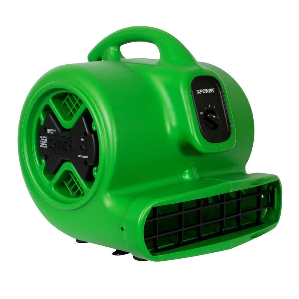 XPOWER X-600A 1/4 HP 1600 CFM 3-Speed Air Mover Carpet Dryer Floor