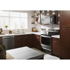 6.4 cu. ft. 5 Burner Element Electric Range in Black Stainless with Frozen Bake Technology